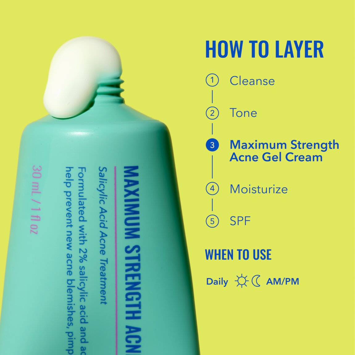 Maximum Strength Acne Gel Cream B0